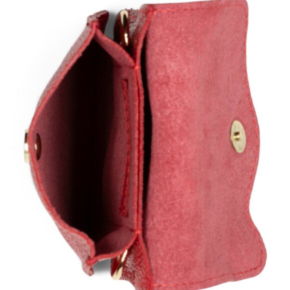 NEW ISADORA Made In Italy Leather Dual Compartment Phone Holder Crossbod 262mn - Picture 3 of 5